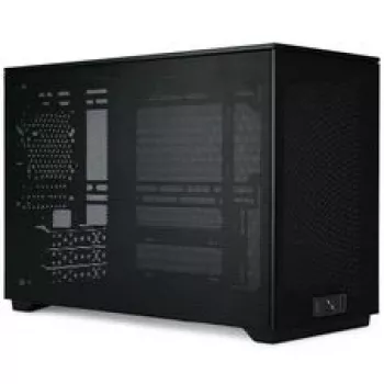 Mini ITX/ATX PC-Gehäuse ssupd Meshroom D (CS-MRD-BK-1) — kompaktes schwarzes Gehäuse mit Mesh-Panels