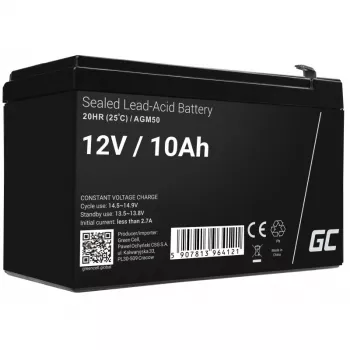 USV-Batterie Green Cell AGM50 12 V 10 Ah VRLA AGM, 65×151×95 mm, 2,45 kg, schwarz