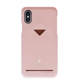 Card Slot Back Shell VixFox für iPhone X/XS — Pinke Schutzhülle mit Kartenfach