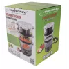 Esperanza Steam Volcano EKG009 Dampfgarer, 3 Körbe, 400 W