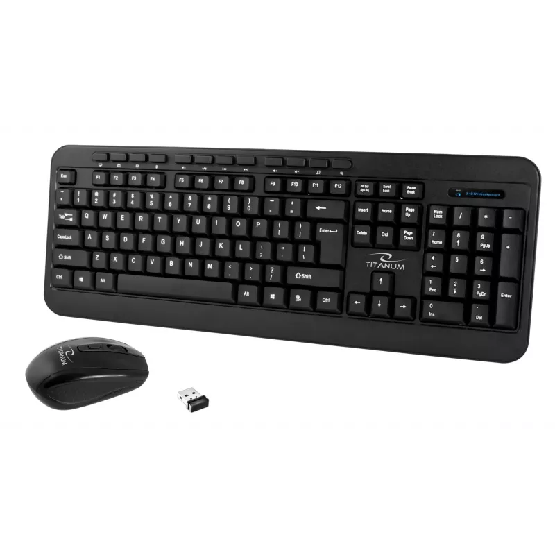 Drahtloses Tastatur- und Maus-Set ESPERANZA Akron TK109 2,4 GHz, USB-Empfänger, Schwarz