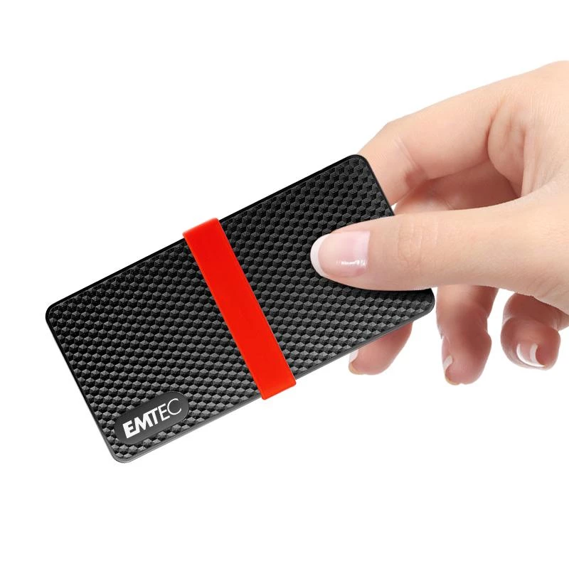 SSD Emtec 512GB USB Type-C 3.2 Gen 1 Schwarz Rot X200