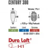 Mumienschlafsack High Peak Century 300 Polyester Grau Rot 230 cm