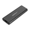 Qoltec 50312 M.2 NVMe SSD-Gehäuse, USB Type-C, schwarz