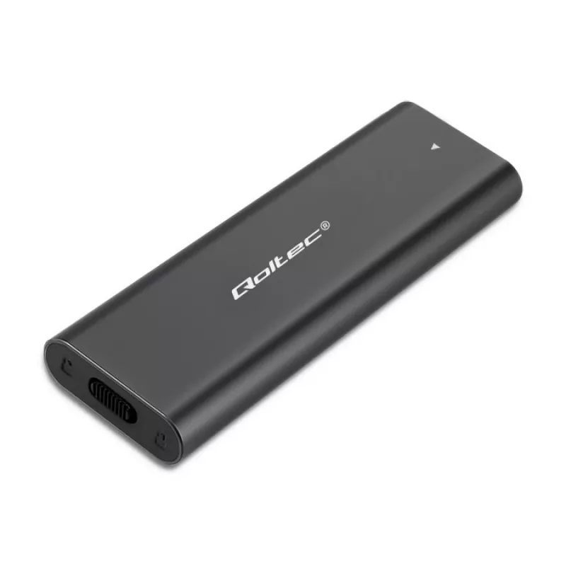 Qoltec 50312 M.2 NVMe SSD-Gehäuse, USB Type-C, schwarz