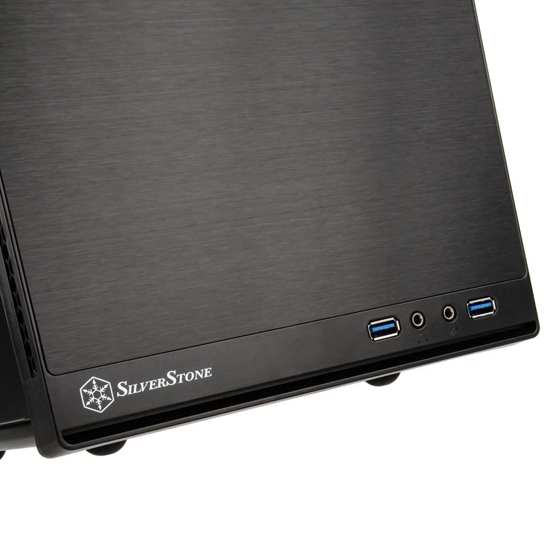 SilverStone SUGO 13 - Desktop - Mini-DTX - ohne Netzteil (AT / PS/2) - Schwarz - USB/Audio (SST-SG13B-Q)