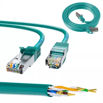 Netzwerkkabel Extralink LAN Patchkabel Kat.6 FTP RJ-45 Cat6 0,5m Grün