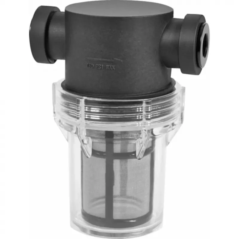 Alphacool ES Big Inline Partikelfilter 2x G1/4 IG, Schwarz/Transparent (29145)