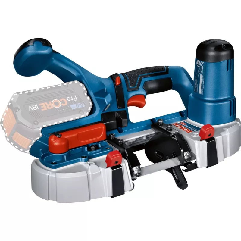 Bosch GCB 18V-63 Professional Akku-Bandsäge, 18 V, 63,5 mm Schnitttiefe, ohne Akku und Ladegerät, L-BOXX