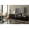 Cama TV-Schrank SIGMA 3 180 schwarz/schwarz glänzend + biały