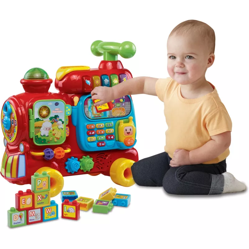 VTech Baby 80-181904 ABC-Eisenbahn, Rutscher, vierrädrig, 12-36 Monate