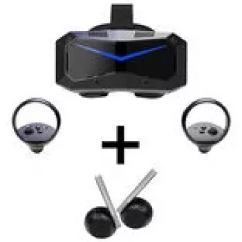 Pimax Crystal Super Ultrawide VR-Headset + DMAS-Headphones Bundle - schwarz