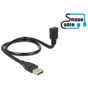 USB-Kabel DeLOCK 0,5 m USB2.0-A/USB2.0 Micro-B