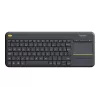 Logitech Wireless Touch Keyboard K400 Plus - Tastatur - mit Touchpad - kabellos - 2.4 GHz - Belgien - Schwarz