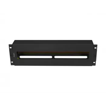 Lanberg AK-VDP103-B 19-Zoll 3U Spannungsverteilerfeld mit DIN-Schiene TS-35, Schwarz