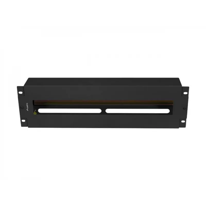 Lanberg AK-VDP103-B 19-Zoll 3U Spannungsverteilerfeld mit DIN-Schiene TS-35, Schwarz