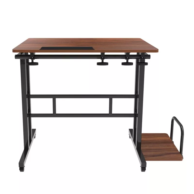 Maclean mobiler Laptoptisch, schwarz, 80x60 cm, max. 50 kg, höhenverstellbar 67-115 cm, MC-124 B