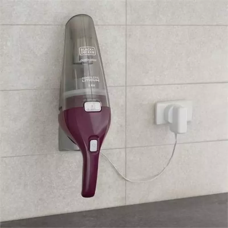 Black & Decker NVC115W Handstaubsauger Grau, Lila ohne Beutel