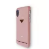 Card Slot Back Shell VixFox für iPhone X/XS — Pinke Schutzhülle mit Kartenfach