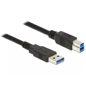 USB-Kabel DeLOCK 85070 USB 3.2 Gen 1 5m USB A USB B Schwarz