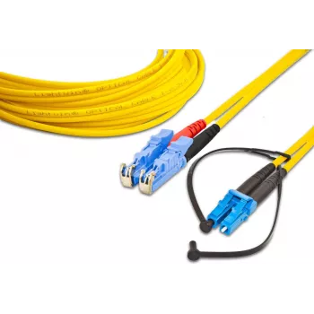 Lightwin Hochwertiges Duplex LWL Patchkabel - SM - LSH - LC - 3 m - OS2 - E-2000 (LSH) - LC