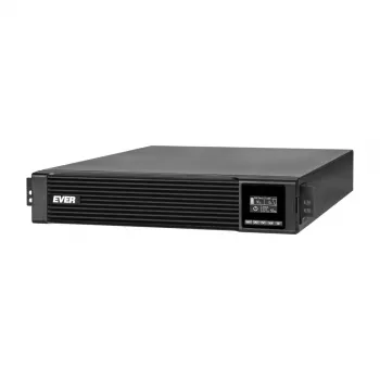 Online-USV EVER Powerline RT PRO 3kVA 3kW Rack/Tower, Doppelwandler, 1-phasig, 200–240 V Ausgang, 9× C13-Ausgänge, LCD, VRLA-Batterien