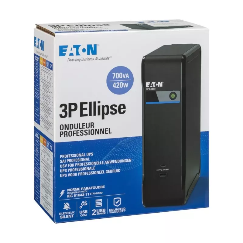 Eaton 3P Ellipse 700 USB DIN 3P700UD USV, 700 VA