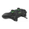 Esperanza EGG110K Vanquisher kabelgebundenes USB-Gamepad für PC/PS3, Vibration, 12 Tasten, 2 Analogsticks, schwarz/grün