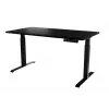 Schreibtisch mit elektrischer Höhenverstellung MOON LONG 150x80x72-120 schwarz