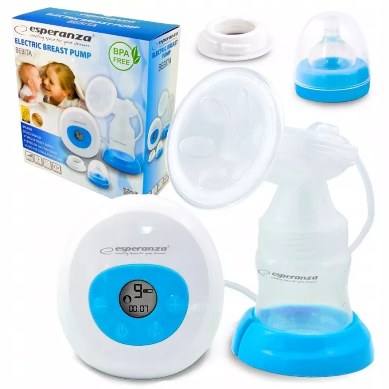 Esperanza BEBITA ECM001B Elektrische Milchpumpe, 150 ml, Blau