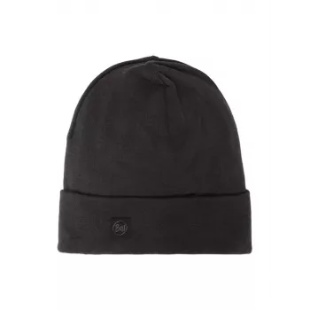 Buff schwere Merinowollmütze Loose Winter Cap - Schwarz