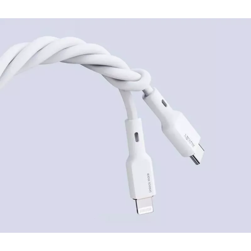 CB-SCL2 Weißes Silikonkabel Lightning-USB-C USB Power Delivery USB-PD