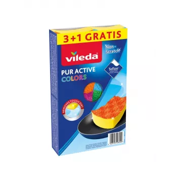 Sponge Vileda Pur Active Colors 4 Stk.