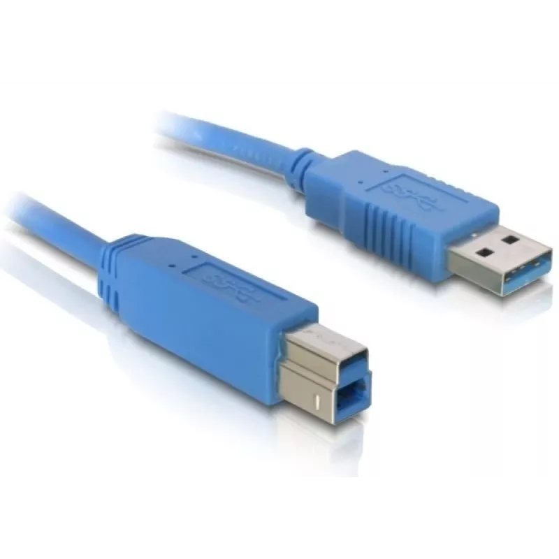 DeLOCK 82581 USB 3.0 Kabel, USB-A Stecker auf USB-B Stecker, 3 m, Blau