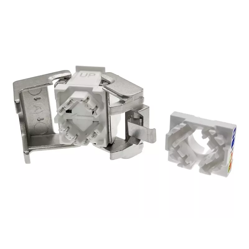 Alantec MB005-1 RJ45 Keystone-Modul, Cat.6A, STP, werkzeuglos, PoE+, 22-26 AWG