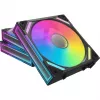 Alpenföhn 84000000228 Wing Boost 4 PWM RGB Gehäuselüfter, 120 mm, 500–1800 U/min, 3er-Pack, schwarz