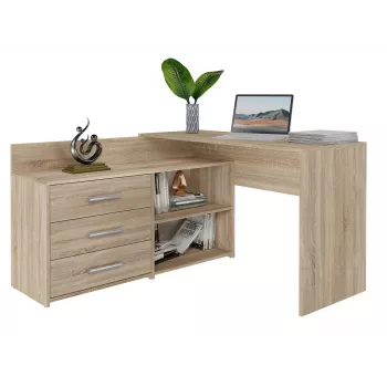 Topeshop DANY SONOMA KPL Computertisch Eichenfarbe