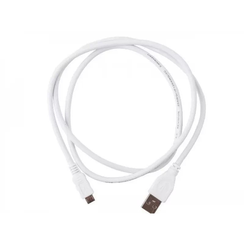 Gembird Cablexpert – USB-Kabel – Micro-USB Typ B (M) auf USB (M) – 1 m – vergossen – Weiß (CCP-MUSB2-AMBM-W-1M)