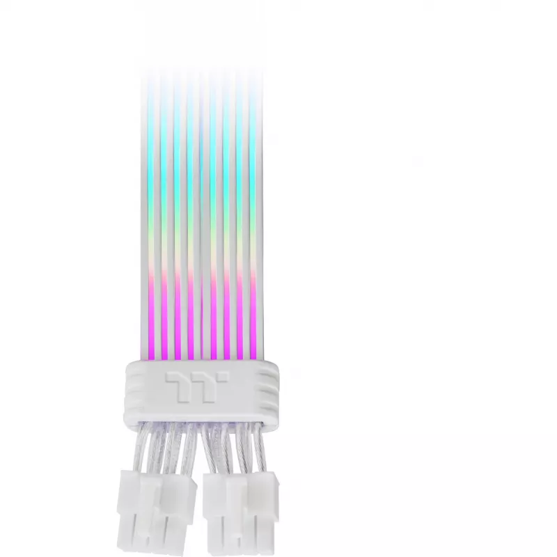 Thermaltake Tt Mod ARGB Snow Cable, 8-Pin, 300 mm, Weiß