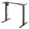 Ergo Office Höhenverstellbarer Elektrischer Schreibtisch, Grau, Max. Höhe 123 cm, 80 kg - ohne Tischplatte, für Steh- und Sitzarbeit, ER-433