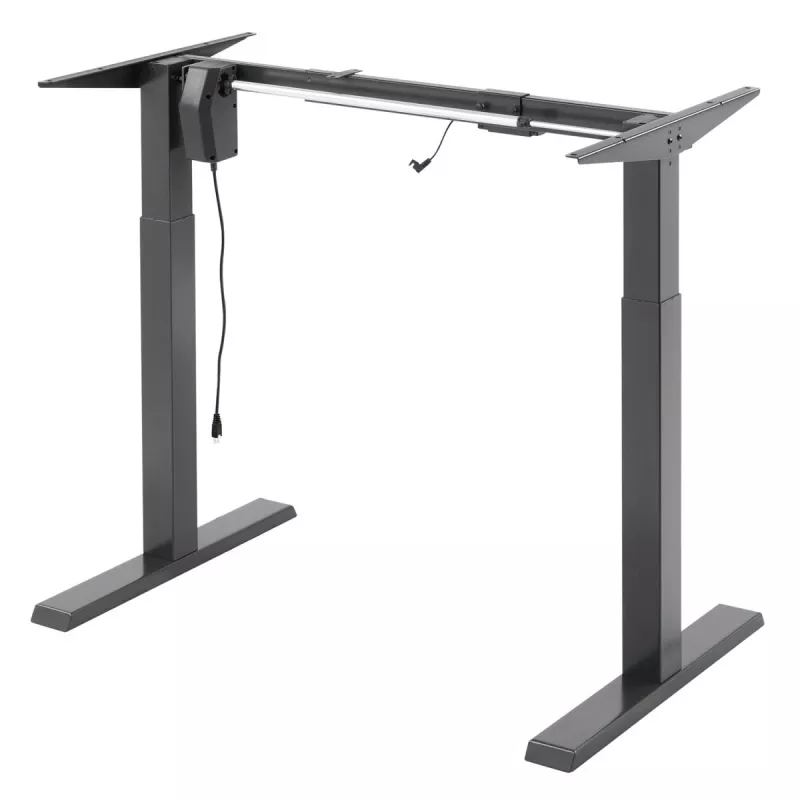 Ergo Office Höhenverstellbarer Elektrischer Schreibtisch, Grau, Max. Höhe 123 cm, 80 kg - ohne Tischplatte, für Steh- und Sitzarbeit, ER-433