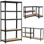 Extralink Metallregal 180x90x40 Schwarz