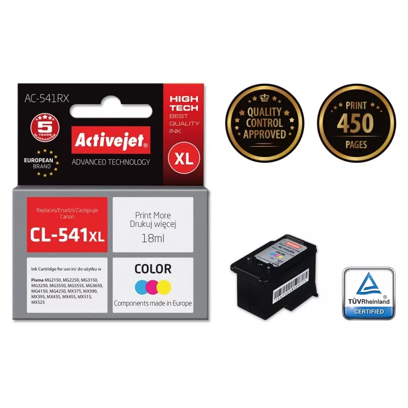 Activejet AC-541RX Tinte (Ersatz für Canon CL-541XL; Premium; 18 ml; Farbe)
