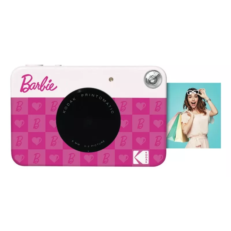 Kodak x Barbie Printomatic Sofortbildkamera, rosa, ZINK Zero-Ink Sofortdruck (RODOMATICB10)