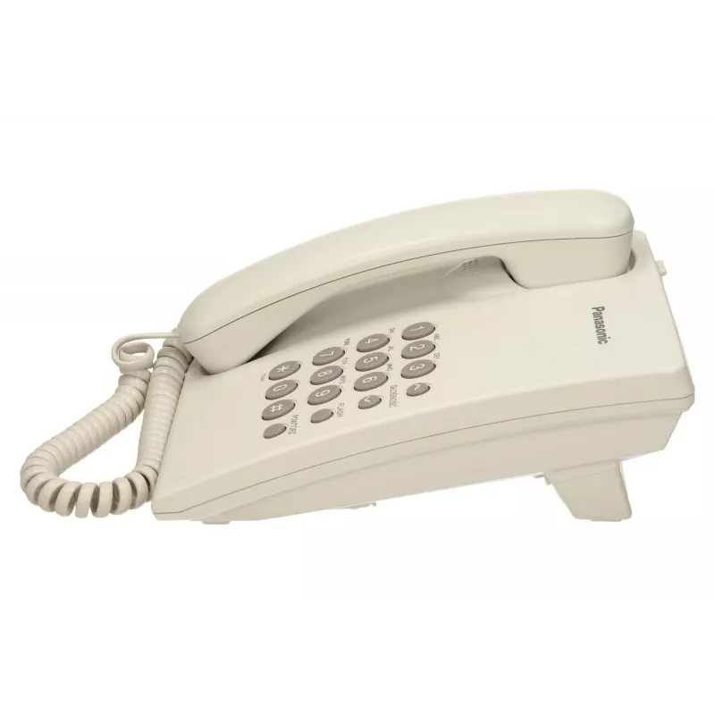 Panasonic KX-TS500PDW schnurgebundenes Telefon, wandmontierbar, Ton-/Impulswahl, Weiß