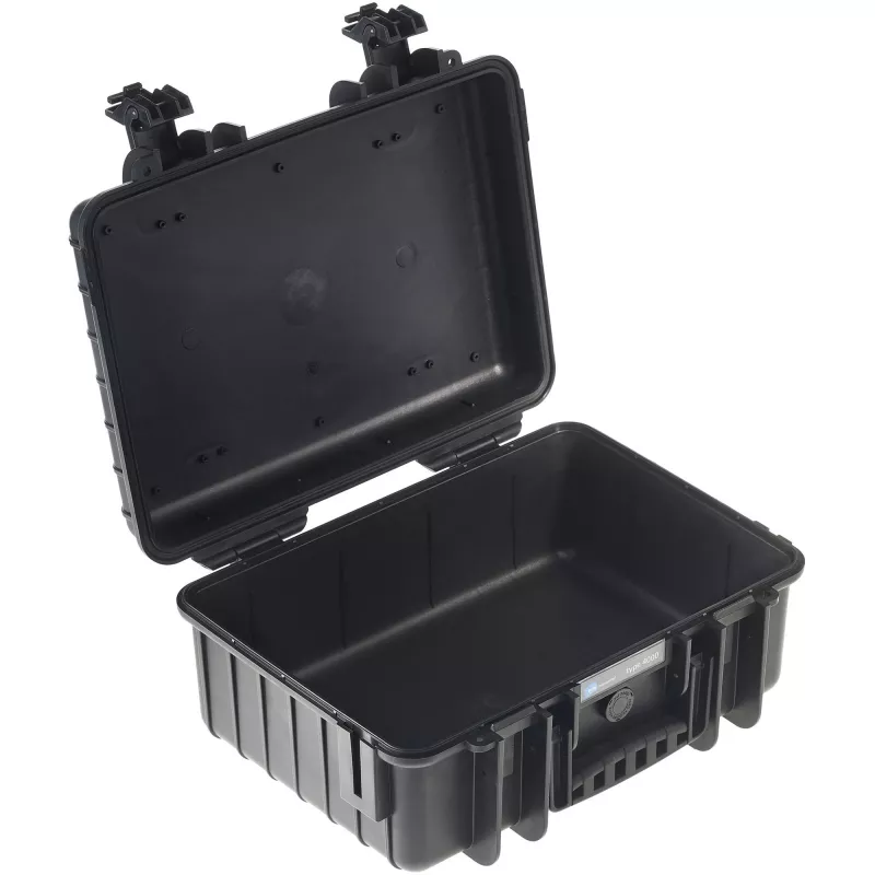 B&W outdoor.cases Type 4000 Hartschalenkoffer mit gepolstertem Trennwand-Set, schwarz, 4000/B/RPD
