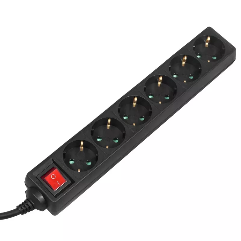Steckdosenleiste MACLEAN MCE195G 6-fach, 5 m Kabel, schwarz
