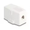 Delock 85841 Keystone Leergehäuse, 1 Port, Magnetfuß, Weiß