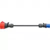 go-e CH-04-31 Adapter für Gemini flex 11 kW, CEE rot 16 A Drehstrom auf CEE blau 16 A, IP55, 0,3 m, Schwarz