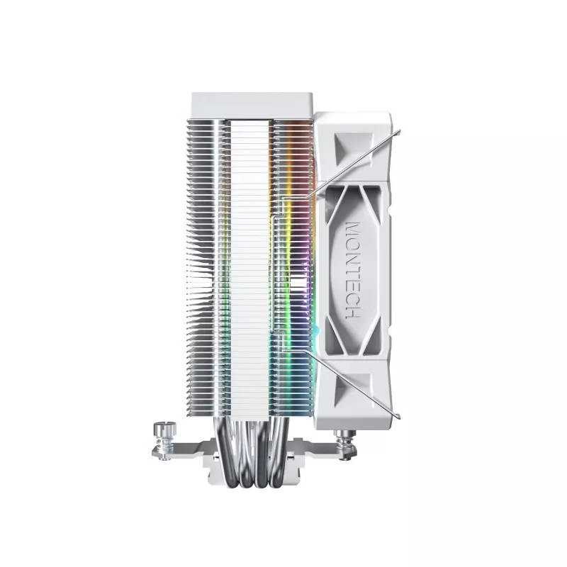 Montech NX400 White ARGB CPU-Luftkühler, 120 mm, Multi-Sockel, weiß